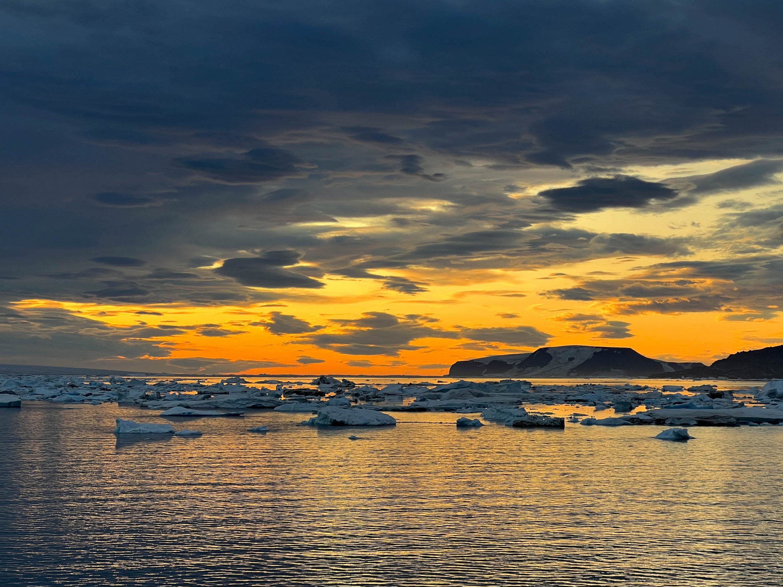 image of sunset in Antarctica