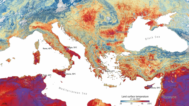 heat map of Europe
