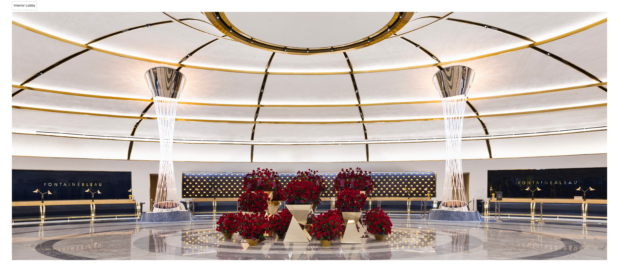 Interior Lobby at FONTAINEBLEAU LAS VEGAS