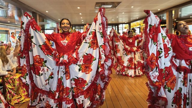 Cumbia dancers treated guests to a show onboard the AmaMelodia. Photo Credit: Brinley Hineman
