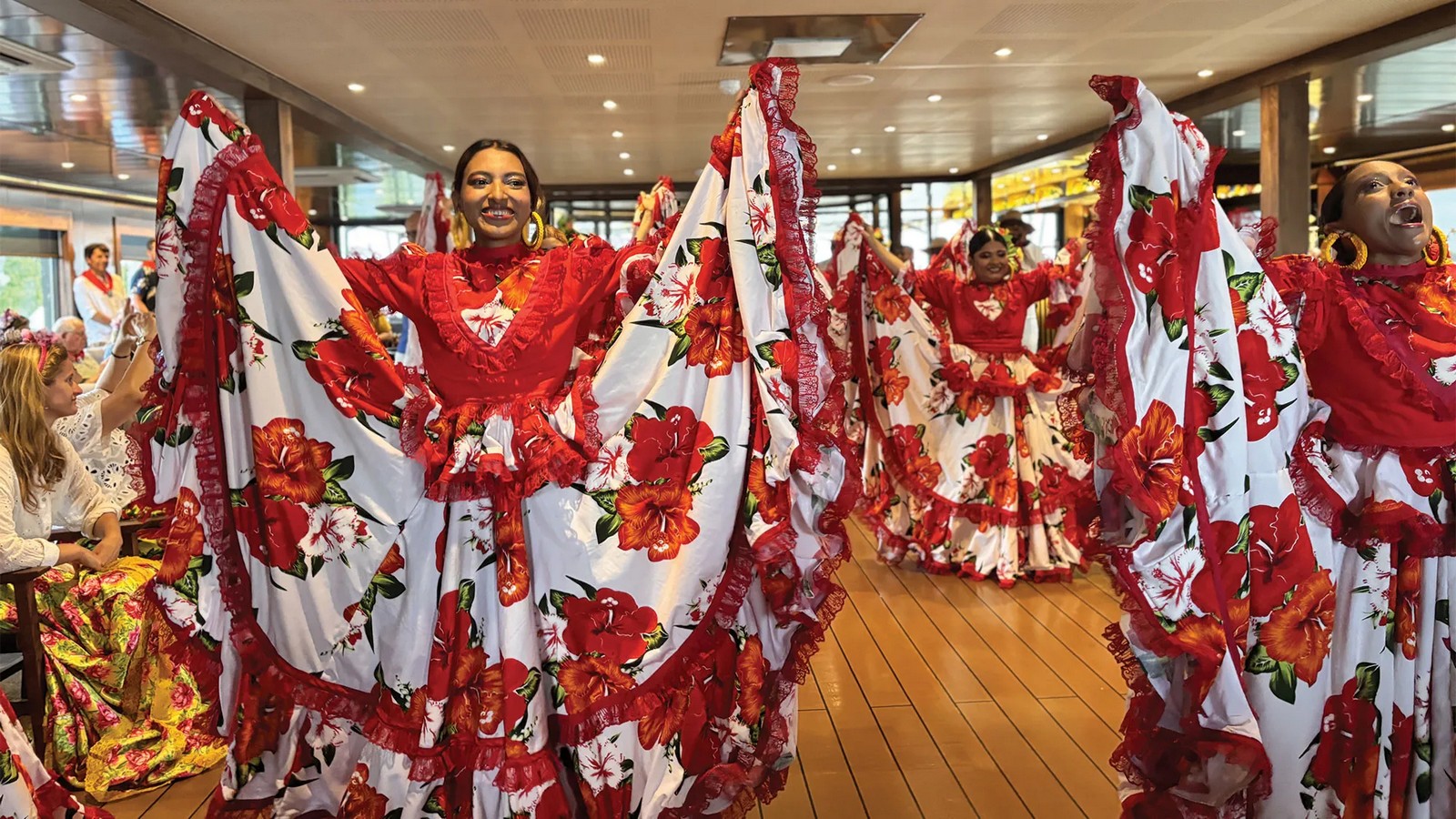 Cumbia dancers treated guests to a show onboard the AmaMelodia. Photo Credit: Brinley Hineman