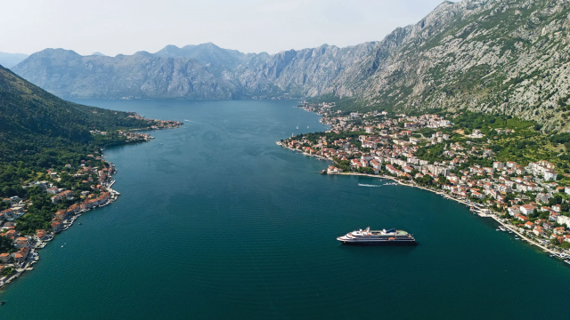 Atlas Ocean Voyages’ World Traveller in Montenegro. Prices for Europe cruises are up this summer. Photo Credit: Atlas Ocean Voyages
