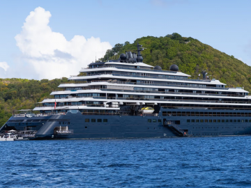 Ritz-Carlton Yacht Collection's Evrima in France. Photo Credit: Gautier Normand/Shutterstock