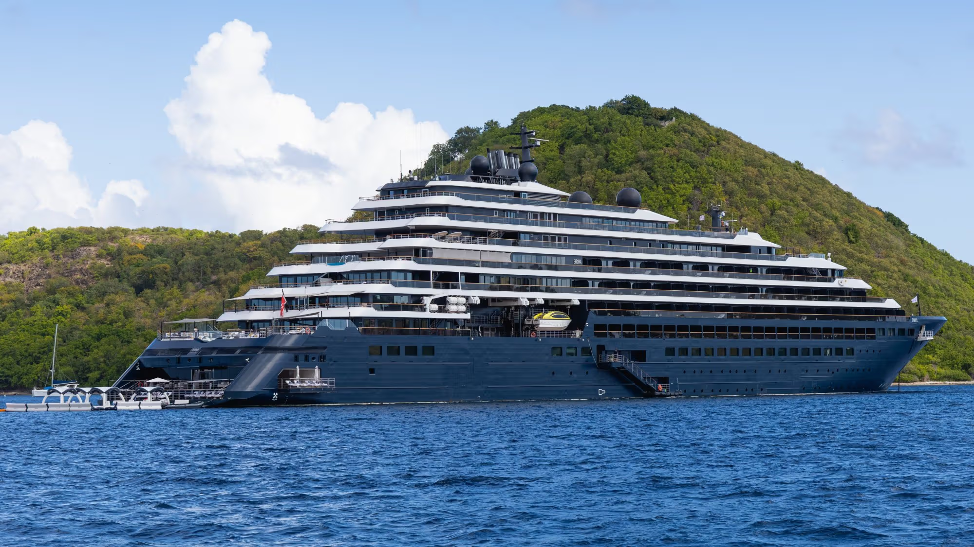 Ritz-Carlton Yacht Collection's Evrima in France. Photo Credit: Gautier Normand/Shutterstock