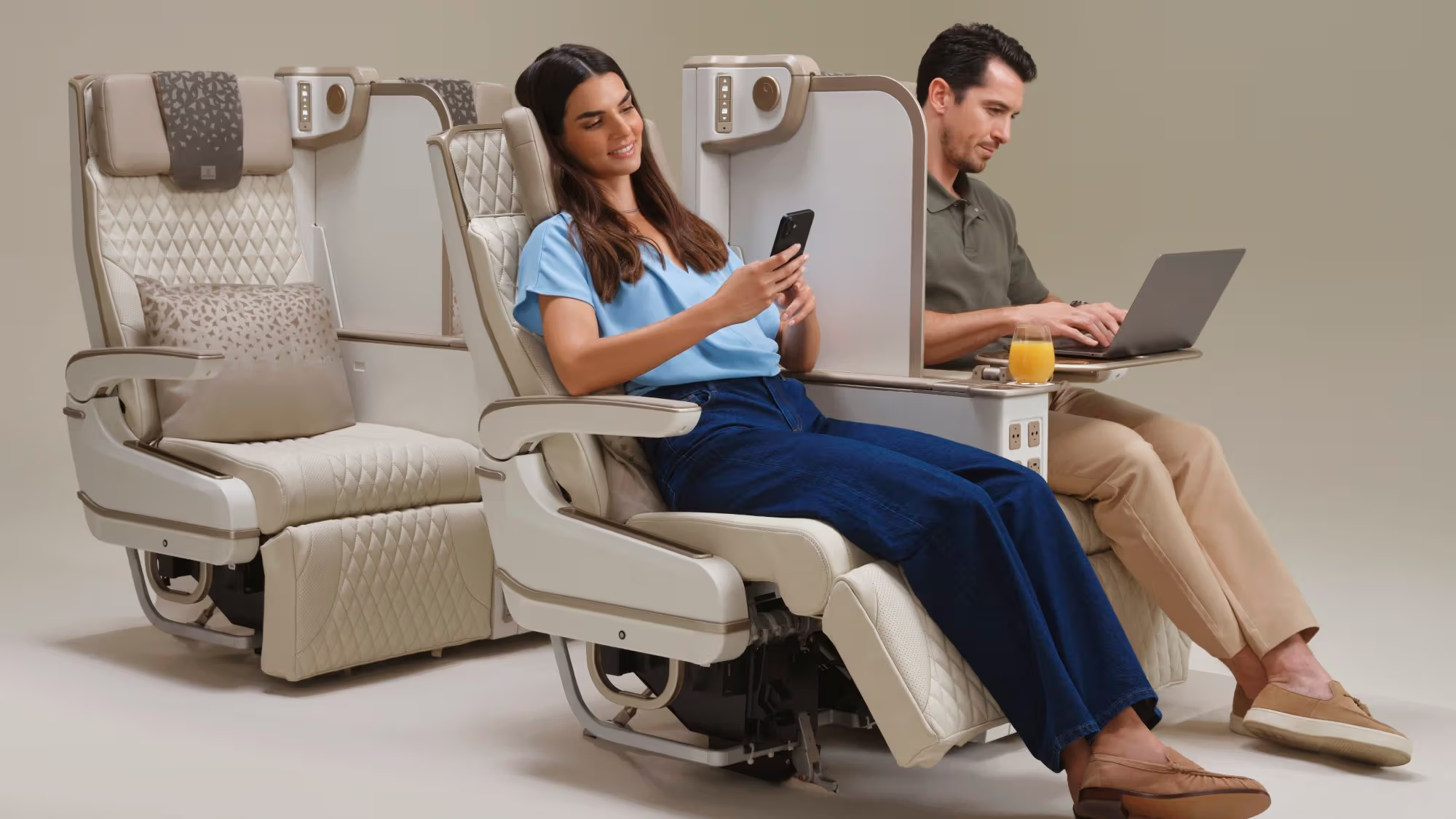 New A350s will have a premium economy cabin in a 2-3-2 configuration with 28 seats. Photo Credit: Emirates