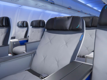 JetBlue says reservations are open for first-class seats on more than 30 routes. Photo Credit: JetBlue