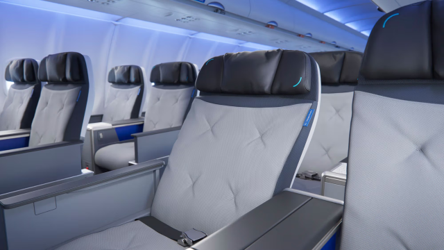 JetBlue says reservations are open for first-class seats on more than 30 routes. Photo Credit: JetBlue